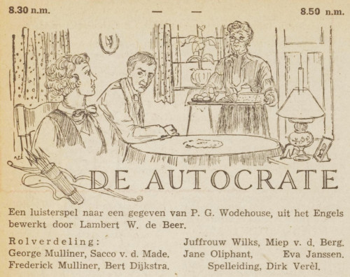 Radio uitzending (apr. 1950)