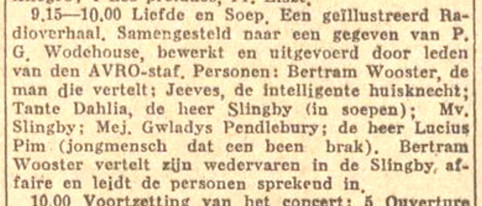 radio uitzending (jan. 1930)