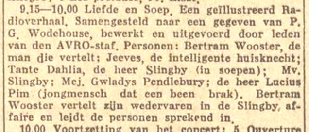 Radio uitzending (jan. 1930)